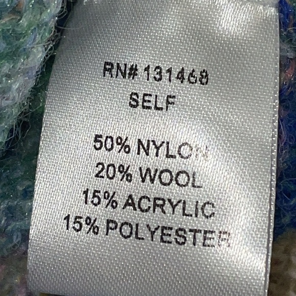 NWT Anthropologie FATE Long Sleeve multi color wool blend sweater.  Size M - Picture 3 of 7